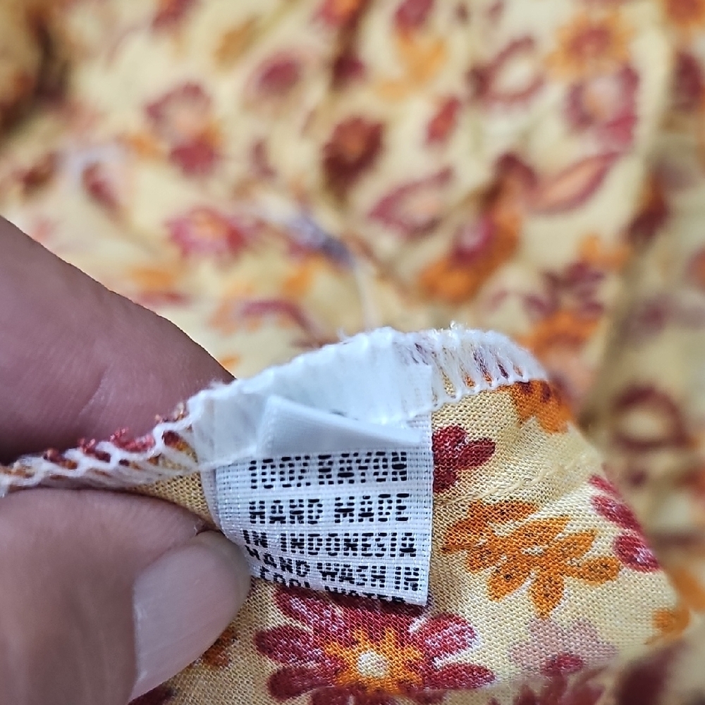 Aura Brown and Orange Ruffled Sundress - Picture 8 of 8